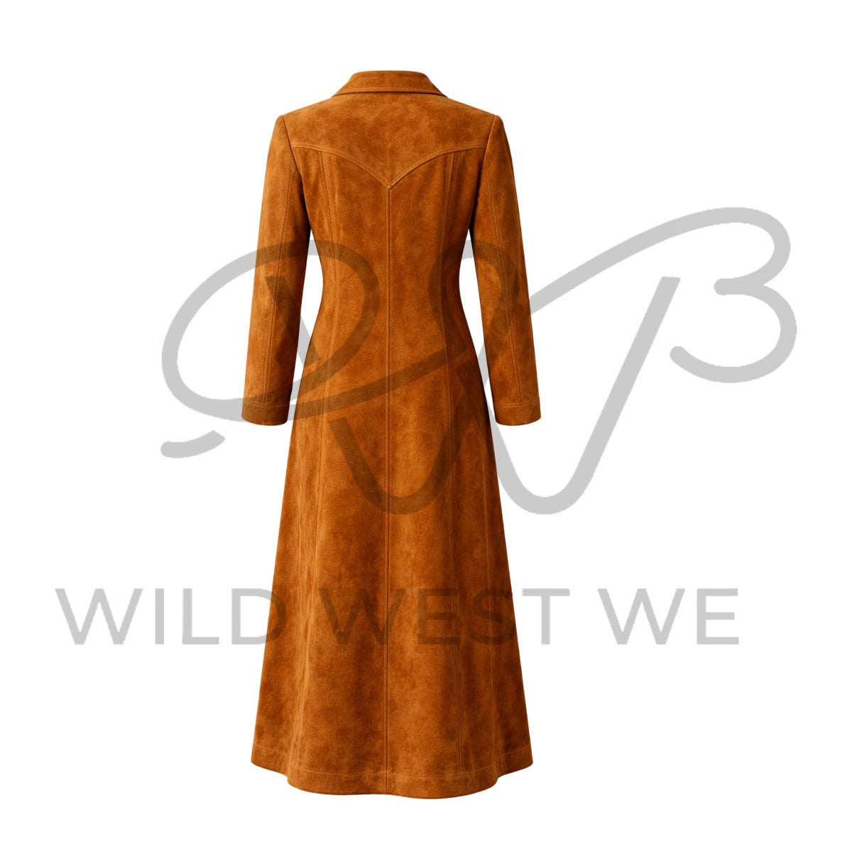 Women’s Tan Suede Western Long Coat