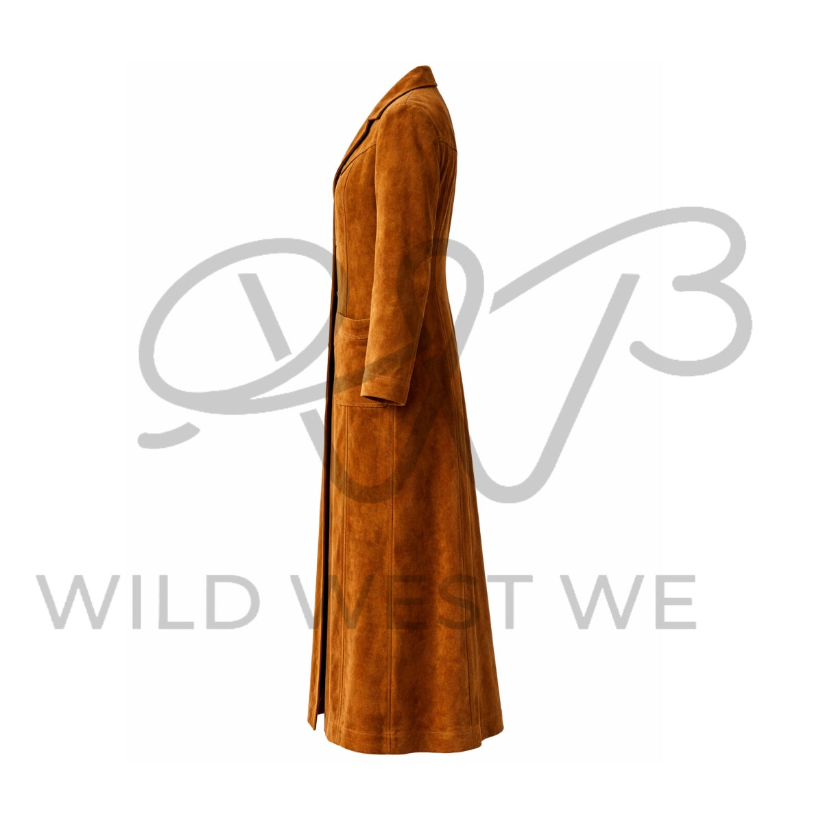 Women’s Tan Suede Western Long Coat