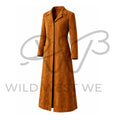 Women’s Tan Suede Western Long Coat