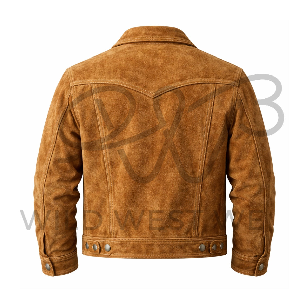 Men’s Tan Suede Western Leather Jacket
