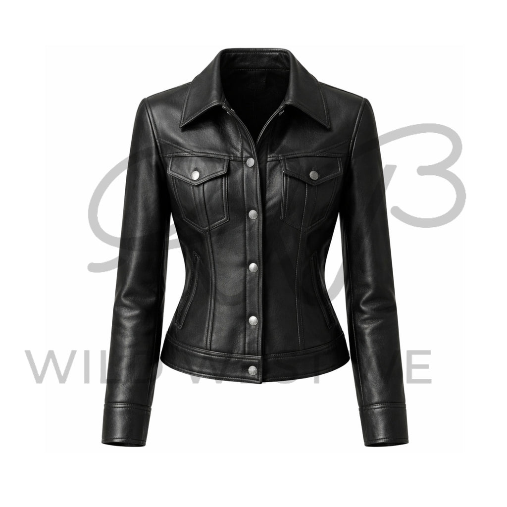 Women’s Black Western Tailored Leather Jacket
