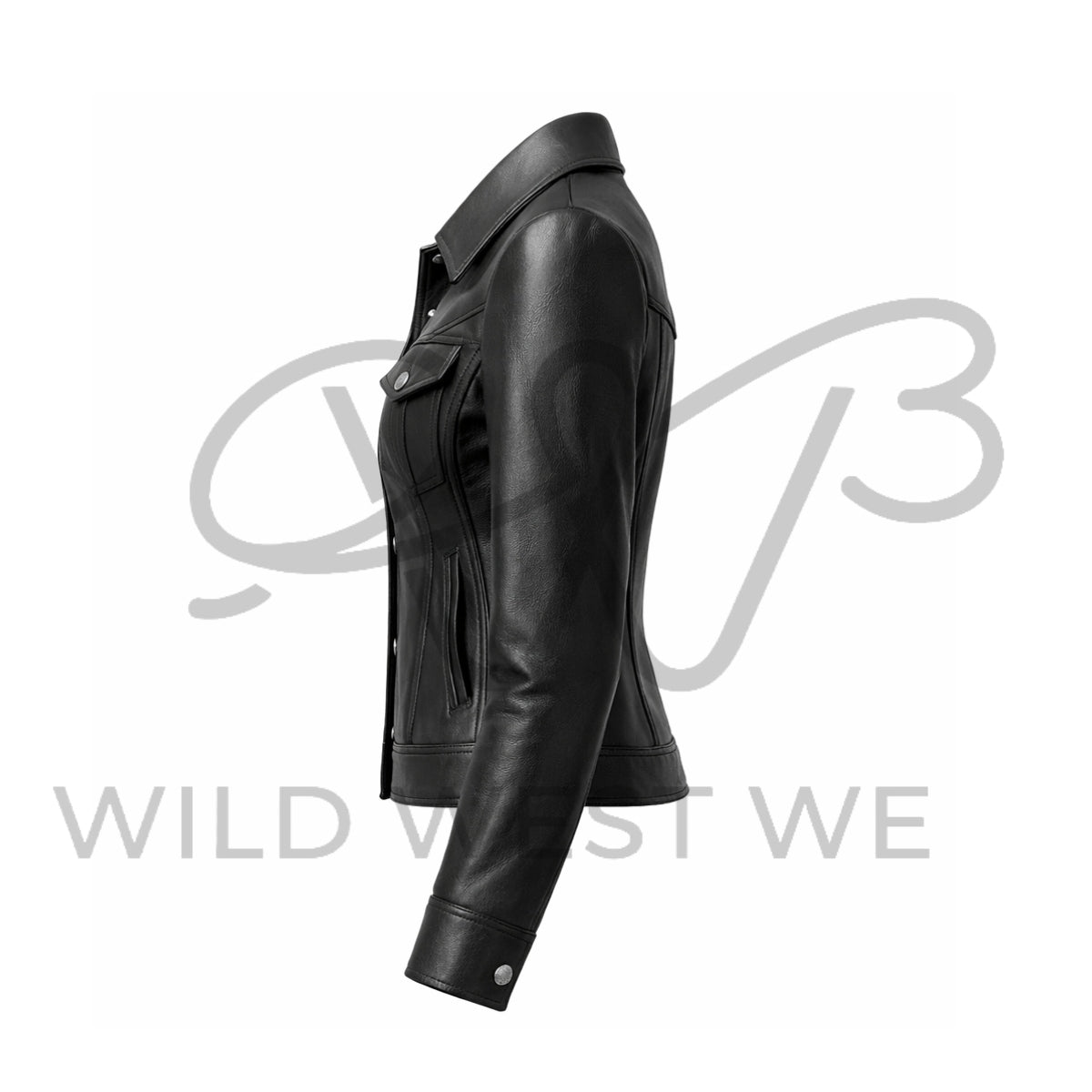 Women’s Black Western Tailored Leather Jacket