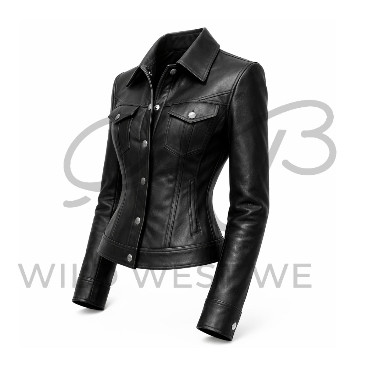 Women’s Black Western Tailored Leather Jacket