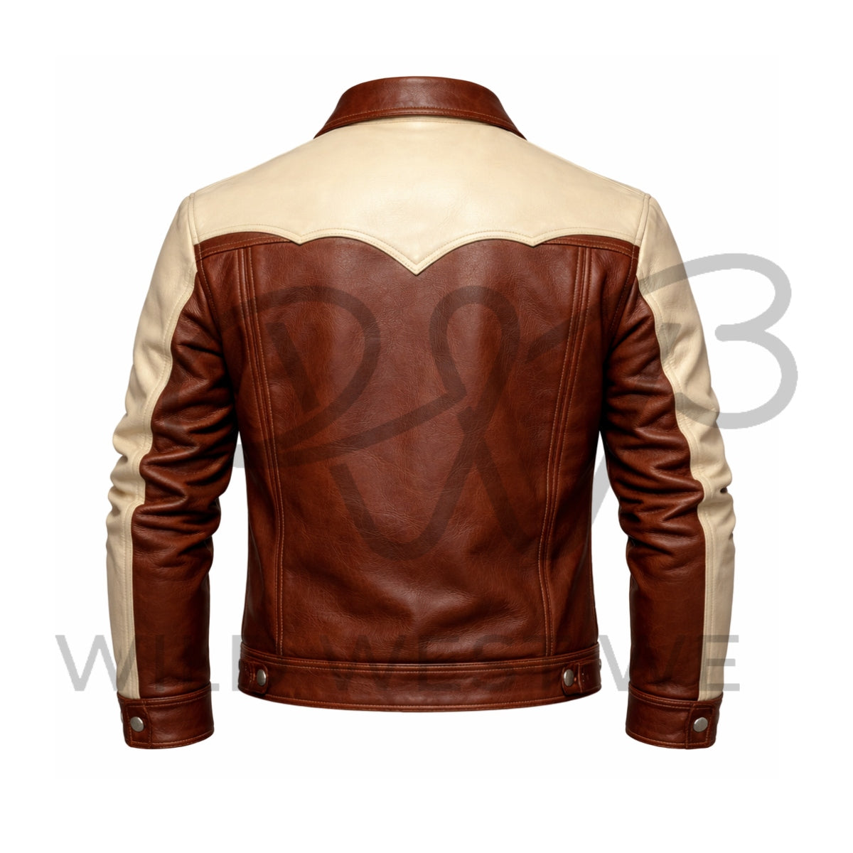 Men’s Two-Tone Western Leather Jacket 