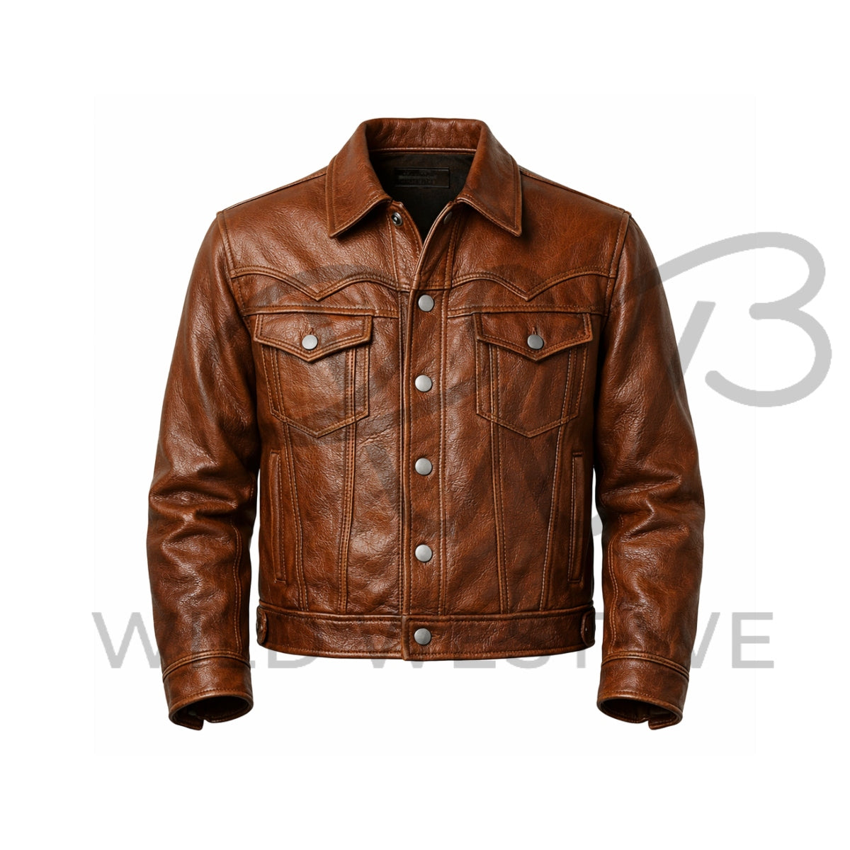Men’s Classic Western Yoke Leather Jacket