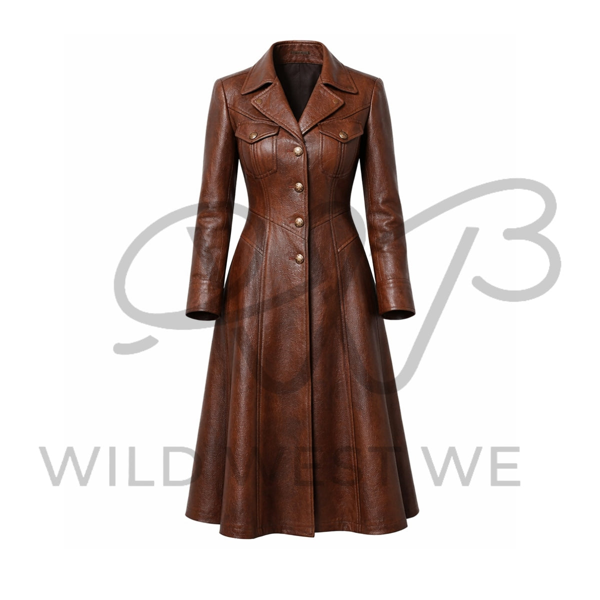 Women’s Western Leather Long Coat