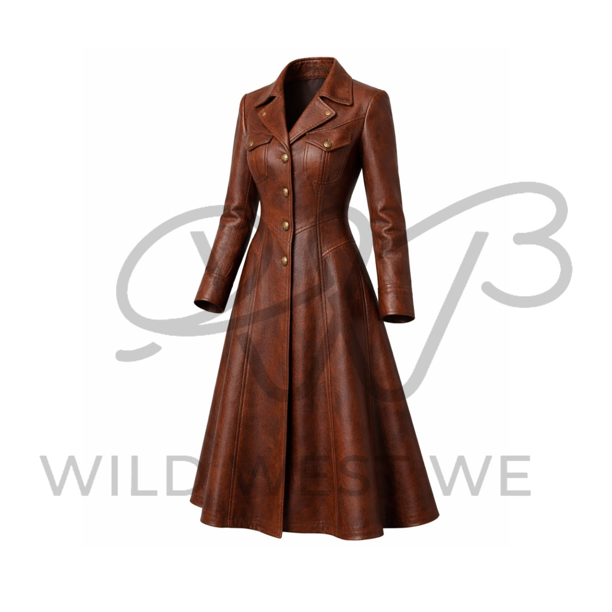 Women’s Western Leather Long Coat
