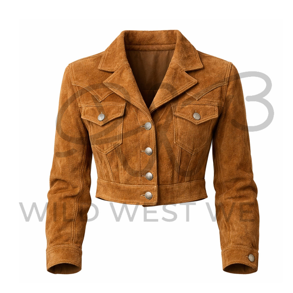 Women’s Cropped Suede Western Jacket