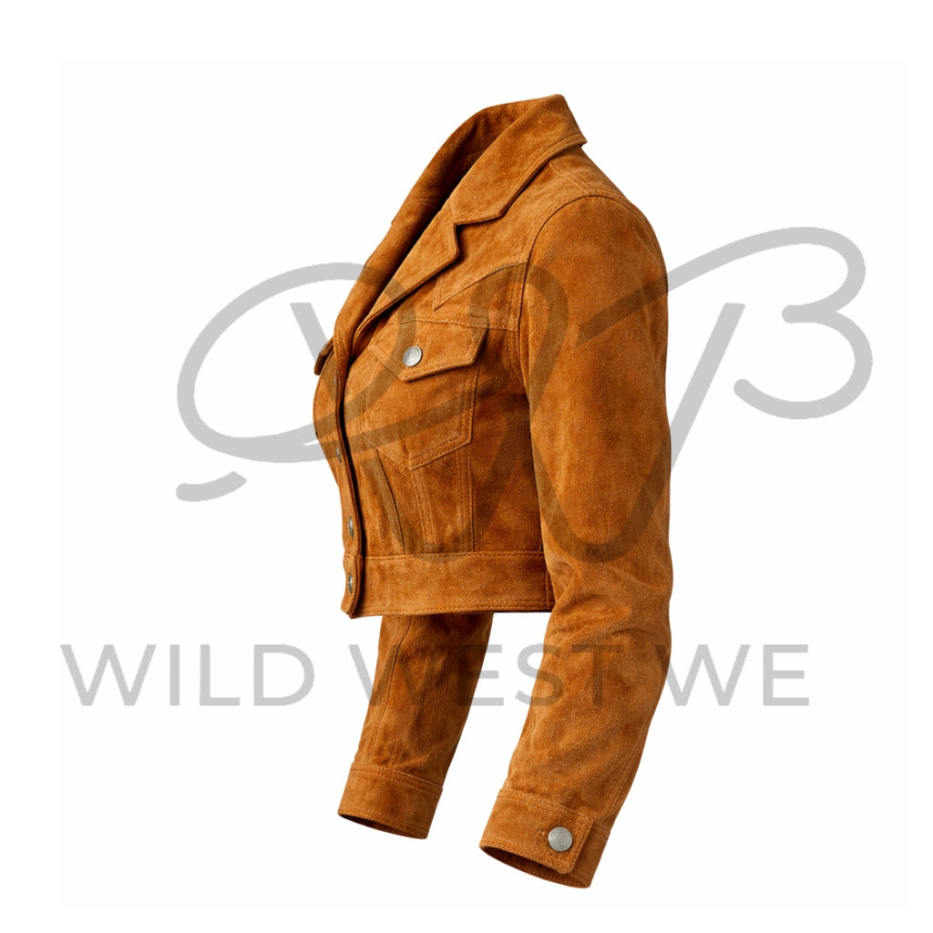 Women’s Cropped Suede Western Jacket