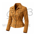 Women’s Tan Suede Western Leather Jacket