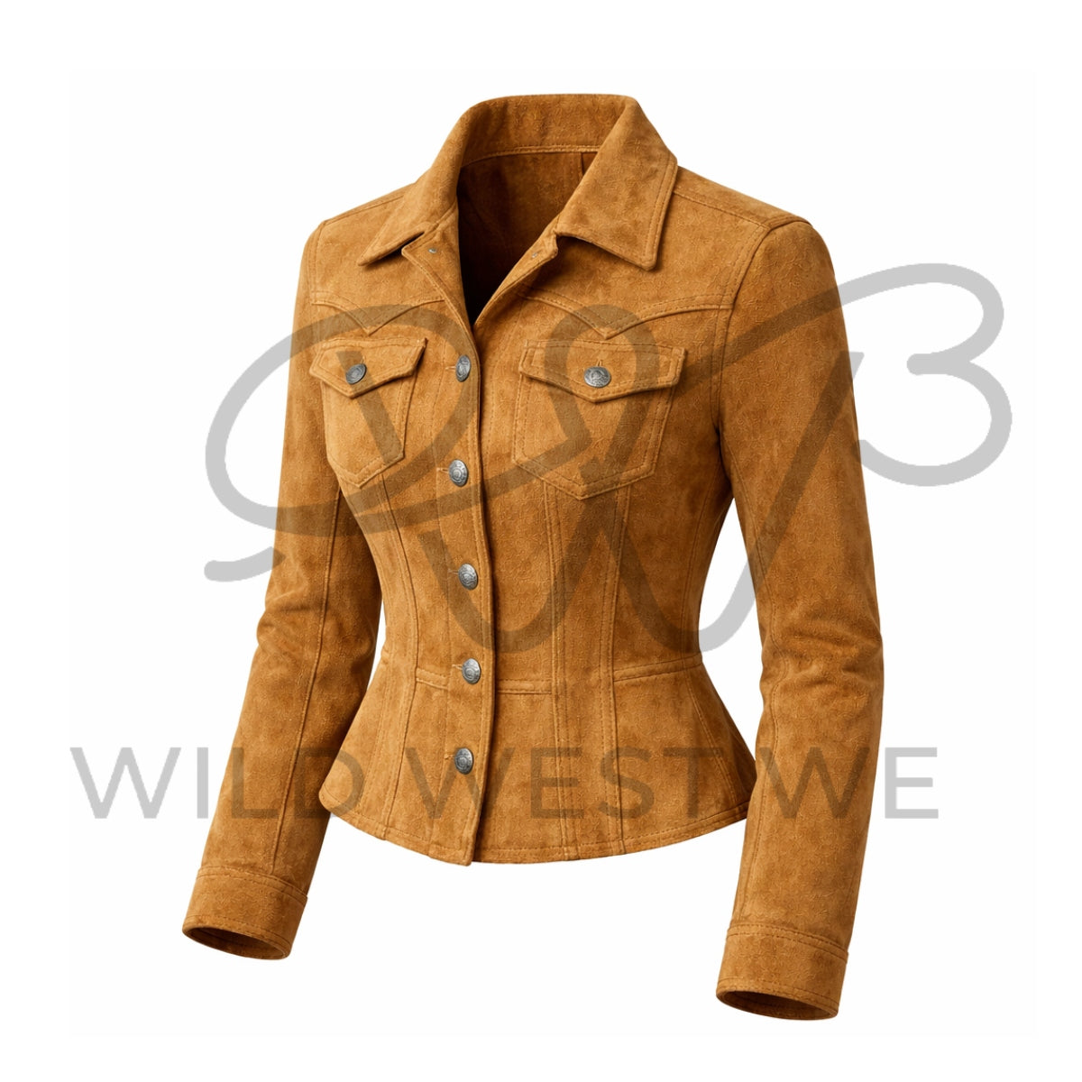 Women’s Tan Suede Western Leather Jacket
