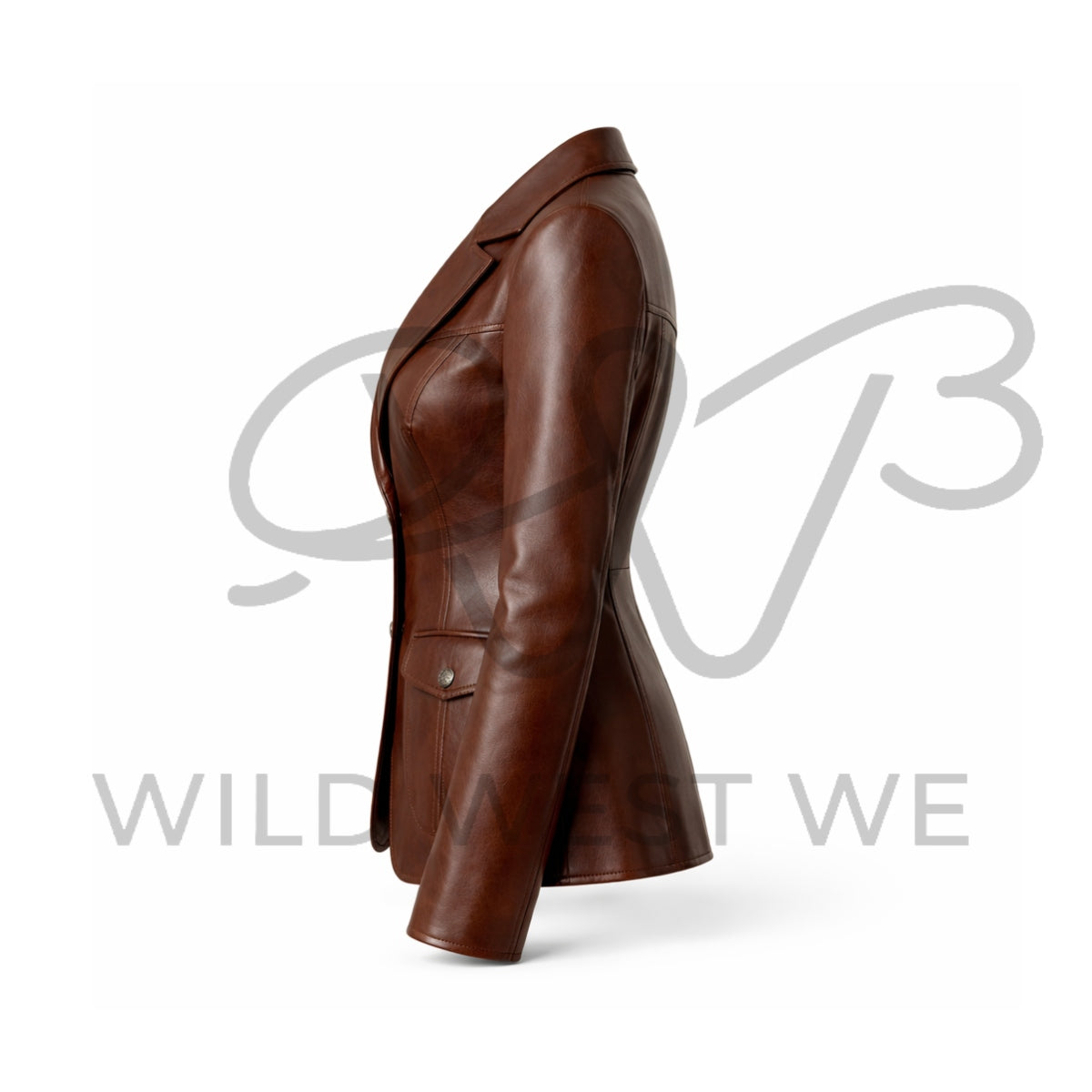 Women’s Brown Western Leather Blazer