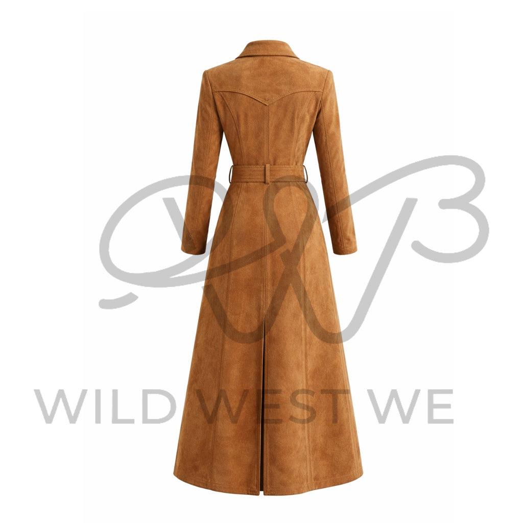 Women’s Western Suede Long Coat