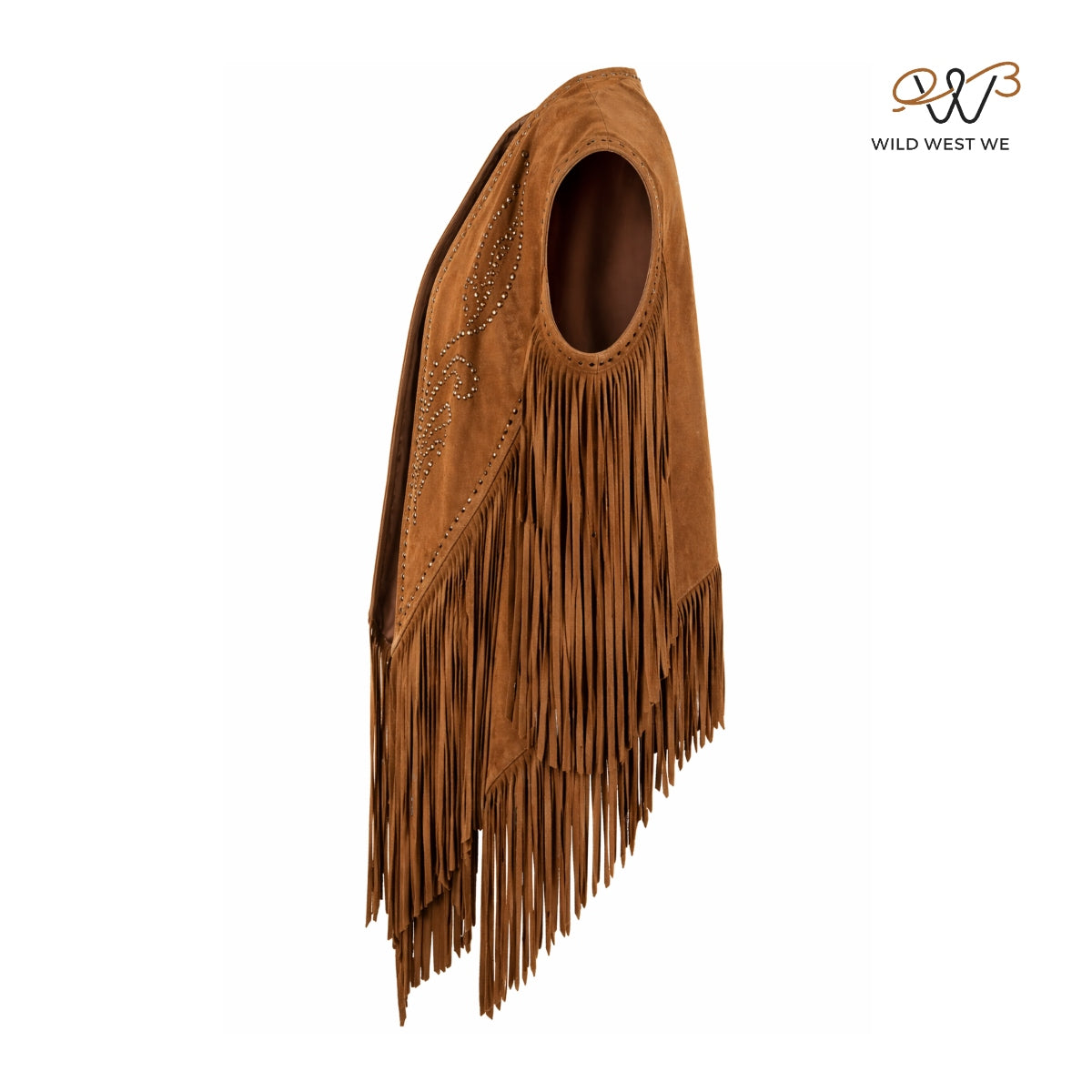 Men’s Western Suede Fringe Cape Vest