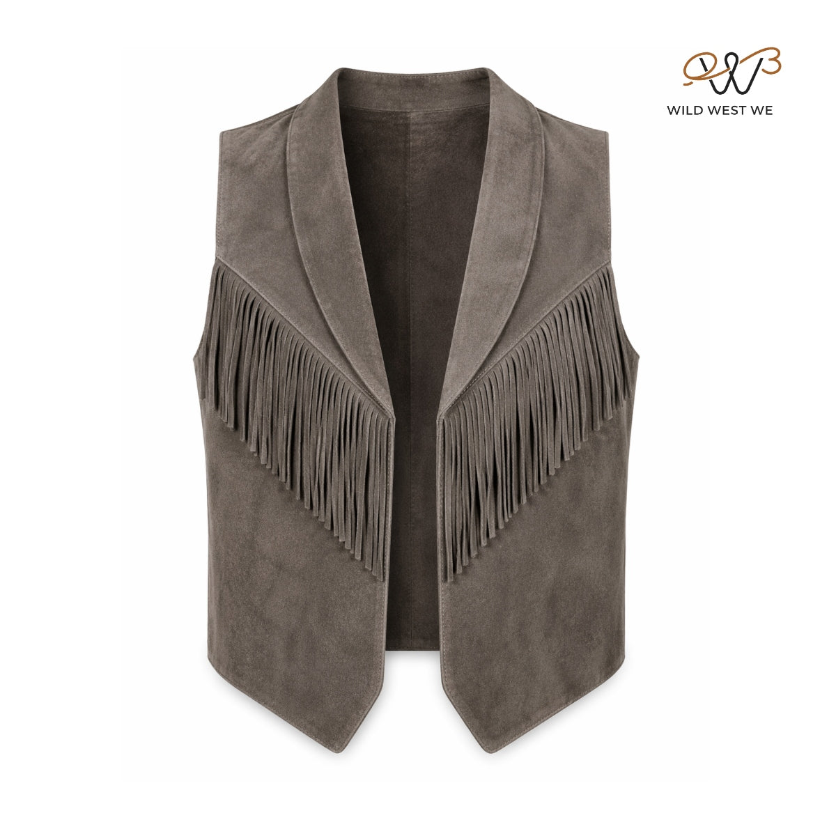 Men’s Western Suede Fringe Leather Vest