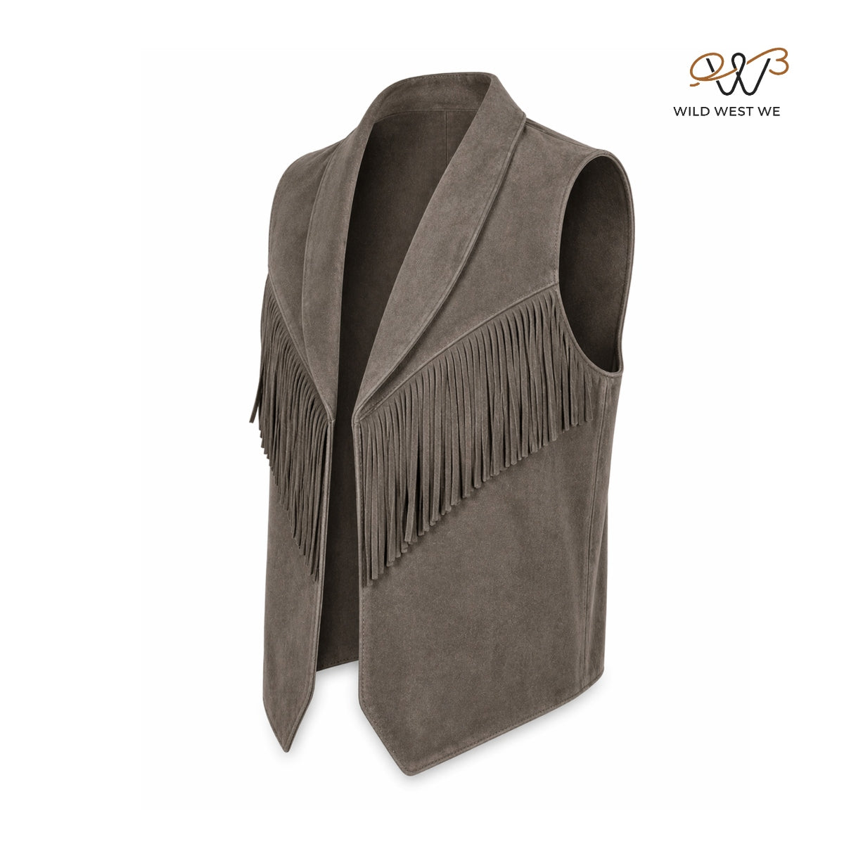 Men’s Western Suede Fringe Leather Vest