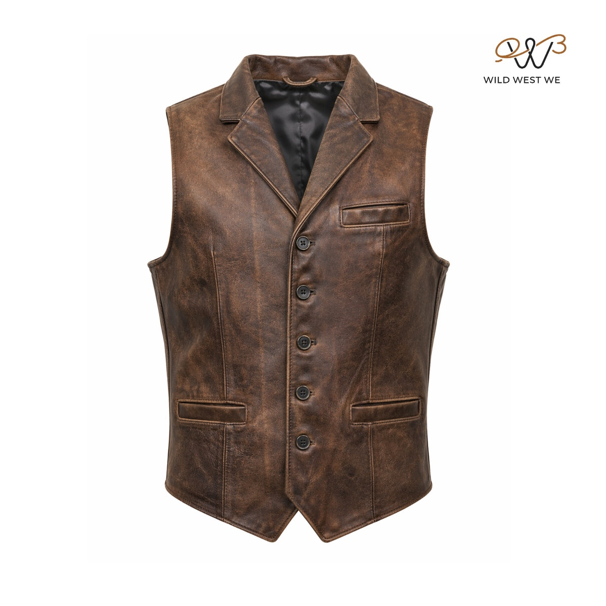 Men’s Vintage Brown Western Leather Vest