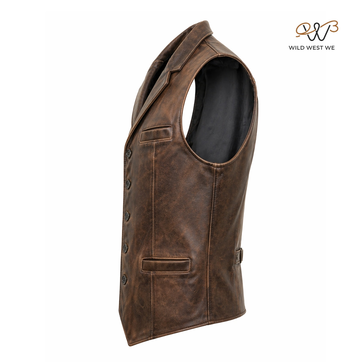 Men’s Vintage Brown Western Leather Vest