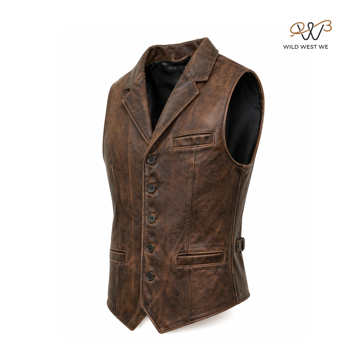 Men’s Vintage Brown Western Leather Vest