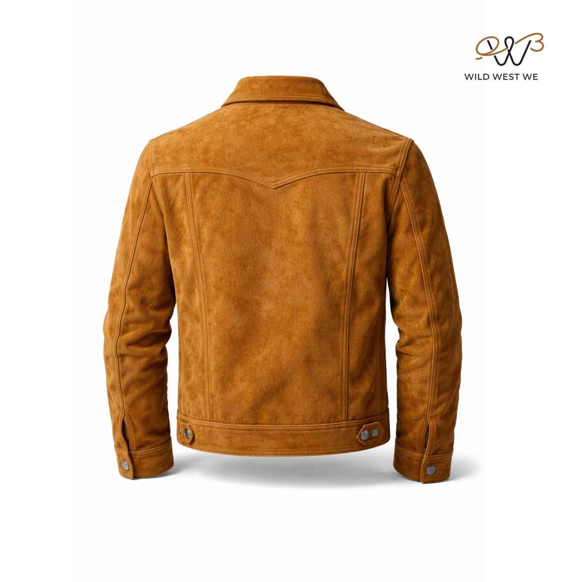 Men’s Tan Suede Western Trucker Jacket