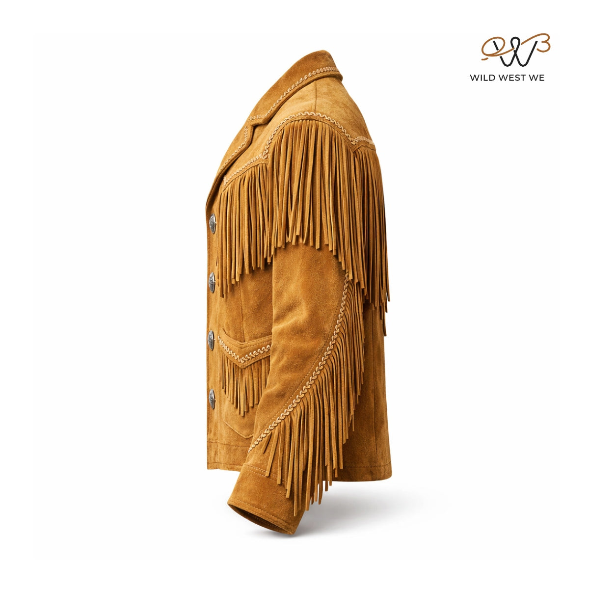 Men’s Tan Suede Western Trucker Jacket