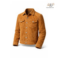 Men’s Tan Suede Western Trucker Jacket