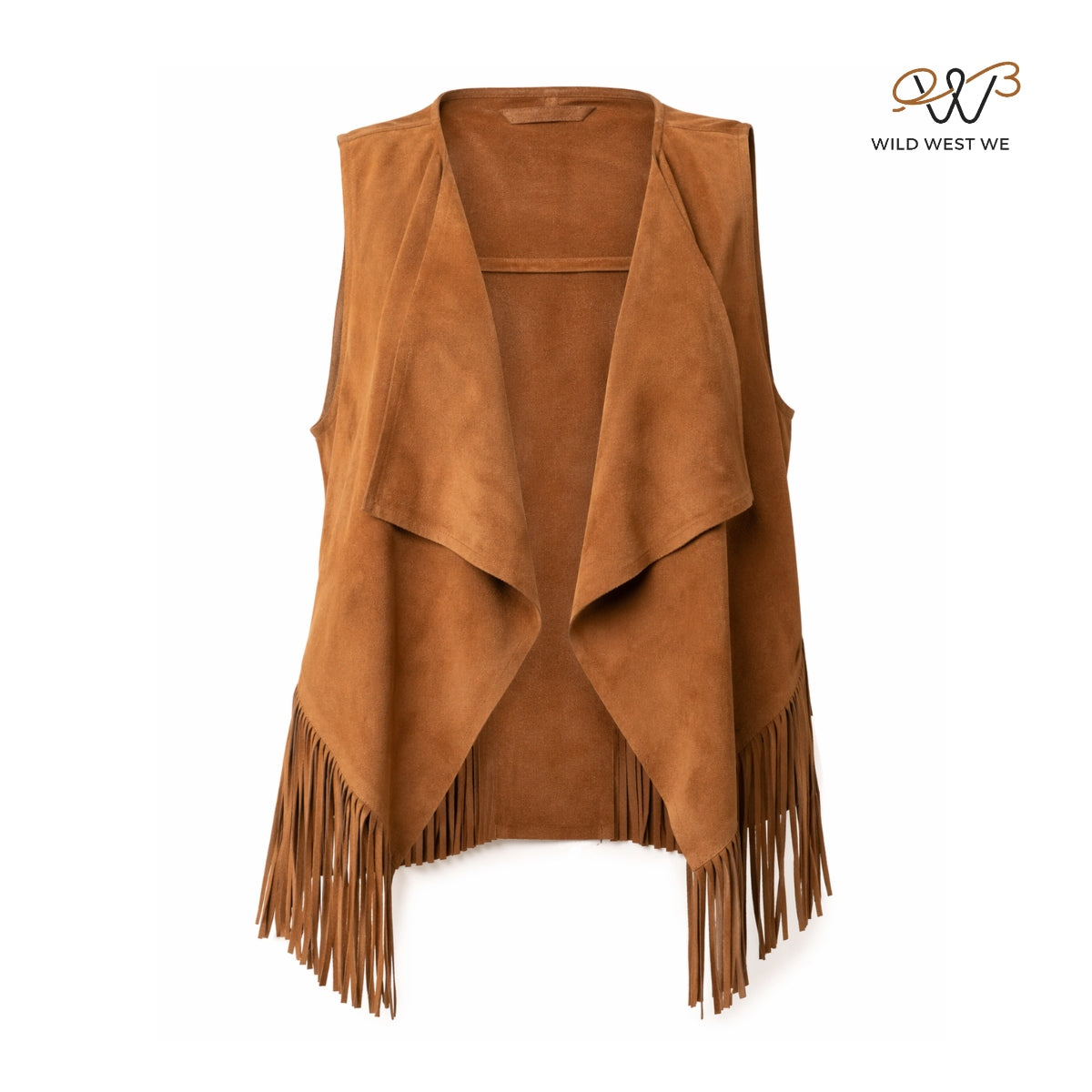Women’s Tan Suede Fringe Western Vest